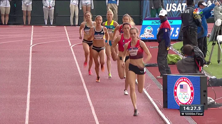 Olympic Track And Field Trials | Huddle Takes It Home In The Women's 5,000-Meter