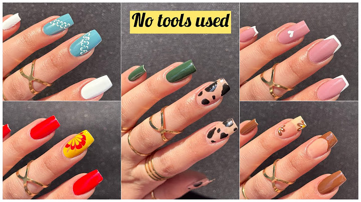 5 Simple and easy nail art designs at home || Nail art with household items