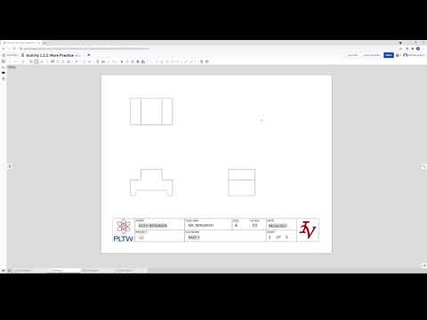 PLTW IED Activity 1.2.3 Multiview Drawing in OnShape