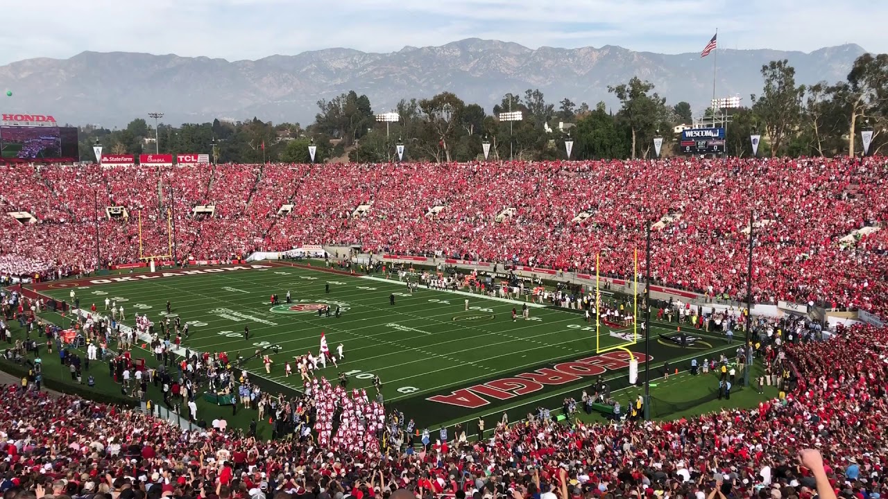 2018 Rose Bowl team entrances YouTube