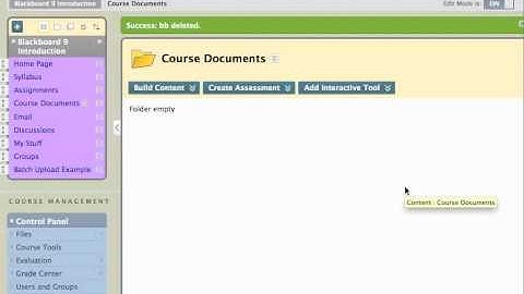 Blackboard 9: Adding Folders