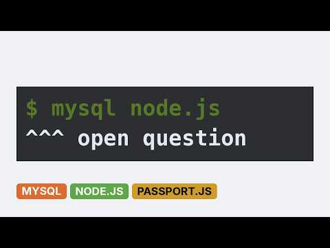 Ssequelizejs, MySQL and passportjs user.findOne not a function (3 Solutions!!)