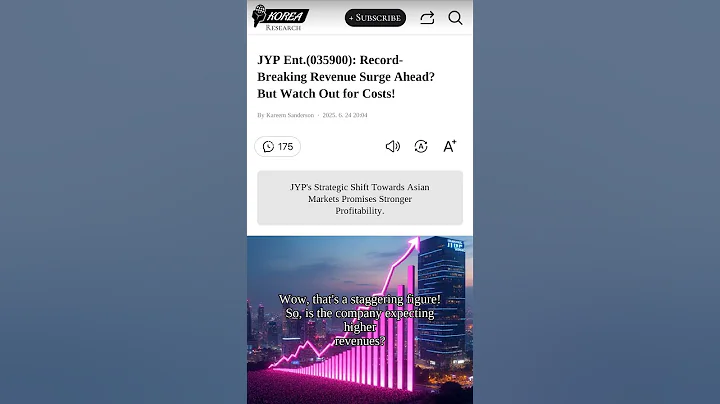 JYP Ent.(035900): Record-Breaking Revenue Surge Ahead? But Watch Out for Costs!2503 final