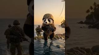 The bravest panda you’ll ever meet! 🐼🪖 #AnimatedStory #BravePanda #ViralAnimation #shorts