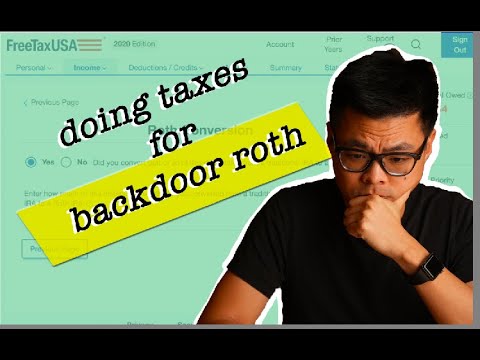 filing taxes for backdoor roth using FreeTaxUSA.