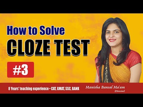 Backward Reading Amazing Concept to Solve Cloze Test in 2 min by Manisha Bansal Ma'am Part#3