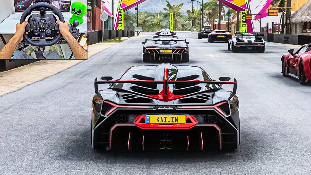 LAMBORGHINI VENENO VS Hypercars - Forza Horizon 5 | Logitech G923 Steering Wheel