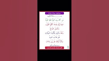 سورة فاطر - سورة 35 - اية (10)