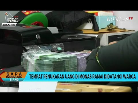 Warga Mulai Serbu Tempat Penukaran Uang di Monas