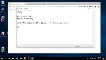 Intro to PHP Programming Part 3 - Printing Variables