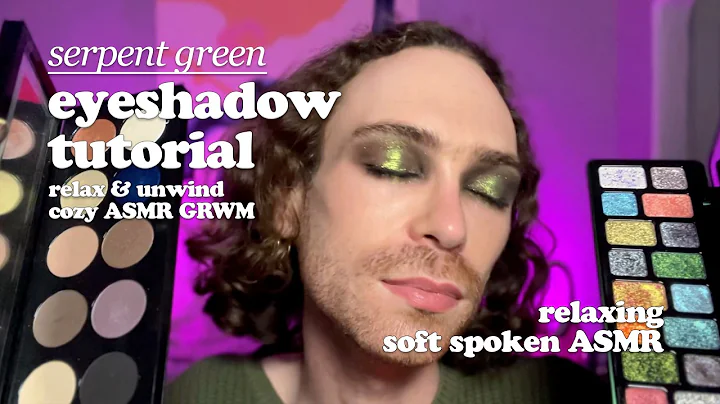 Relaxing Soft-Spoken ASMR GRWM Eye Makeup Tutorial 🐍 Serpent Green Eyeshadow Look on Hooded Eyes ✨
