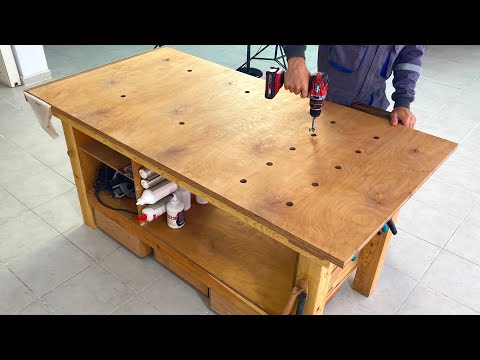 1 Month In 10 Minutes! This Skillful Man Build A Workbench With 20 Functions