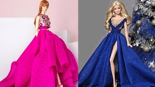 8 DIY Barbie hacks and crafts; Making easy clothes no sew for Barbie Doll