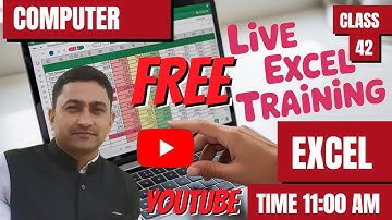 42 Class Microsoft Excel Beginner ! MS Excel  Live Class By Mahesh Sir !Computer Training Mahesh Sir