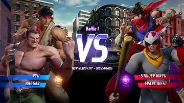 MARVEL VS. CAPCOM: INFINITE Ryu,Haggar Gameplay In Arcade Mode