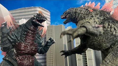 Godzilla evolved vs Space Godzilla (ultimate showdown) stop motion