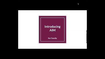 AIM: Introduction for Faculty