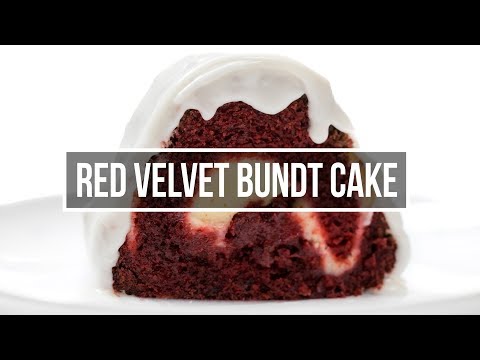 Red-Velvet Bundt Cake with Cream Cheese Center