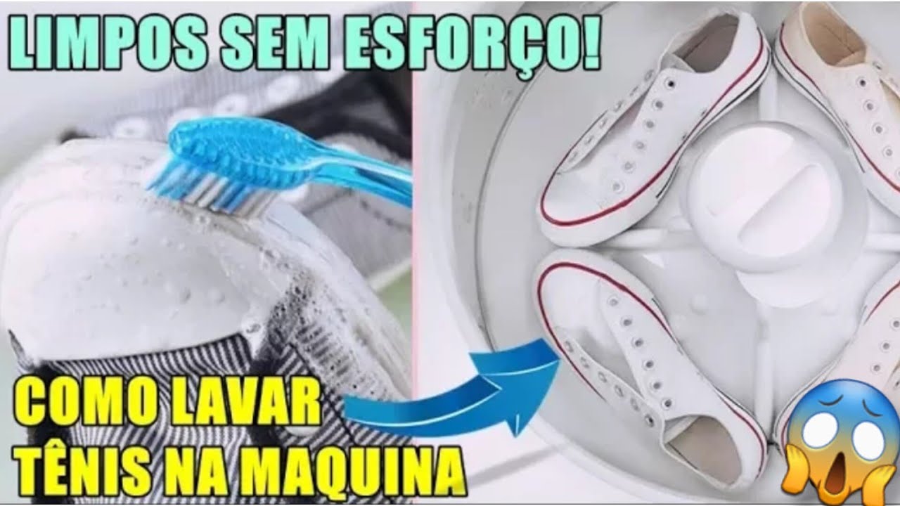 🌸 PASSO A PASSO DE COMO LAVAR TÊNIS NA MÁQUINA DE LAVAR ROUPAS - YouTube