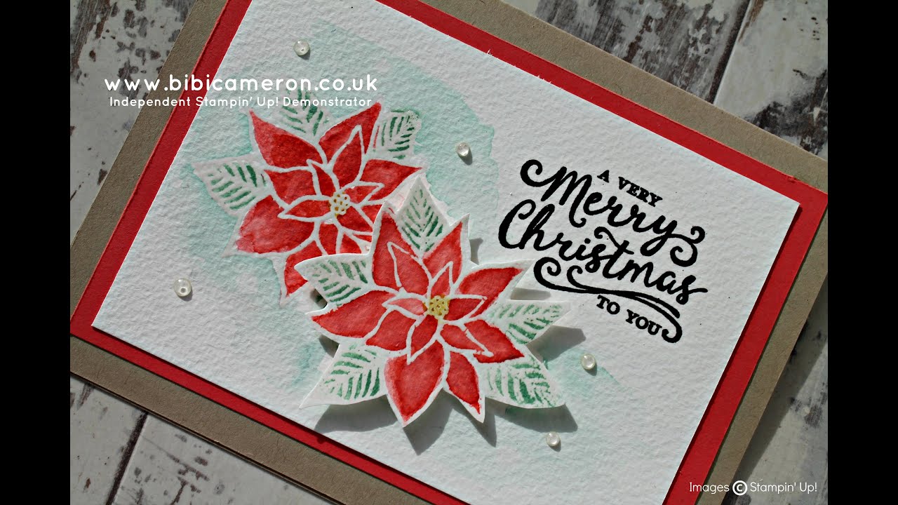 Vibrant watercolour + embossing resist card making techniques - YouTube