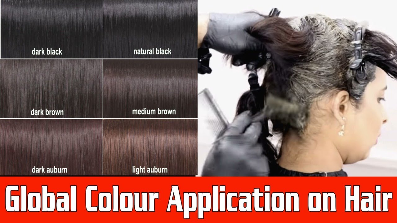 Global Dark Hair Colour Application on hair by Jas Sir from Sam and Jas Hair  & Makeup Academy MUMBAI - YouTube