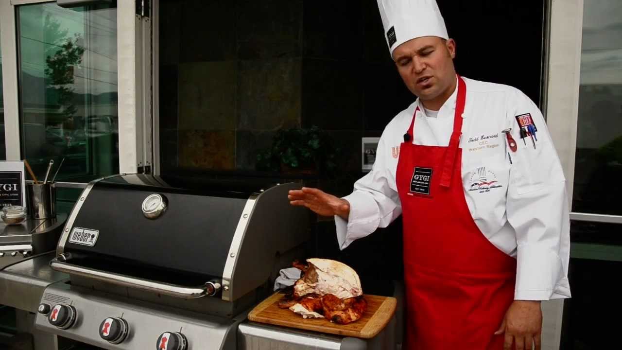 How to use the Weber Rotisserie on the Grill - YouTube