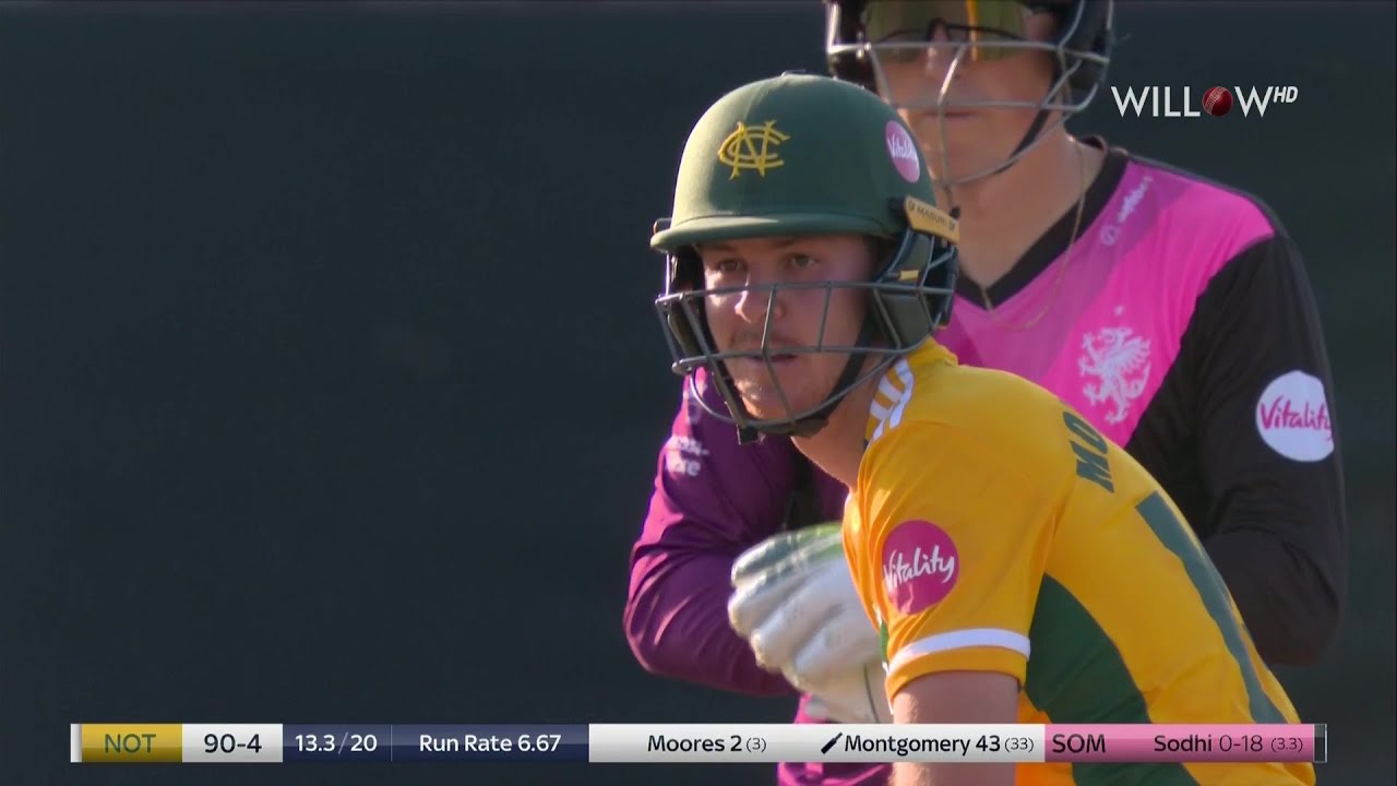 Matthew Montgomery 51 runs vs Somerset | T20 Blast - NTT vs SOM