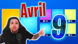BOUTIQUE FORTNITE D’AUJOURD’HUI (9 Avril 2026) 💙🥳 (Boutique du jour)