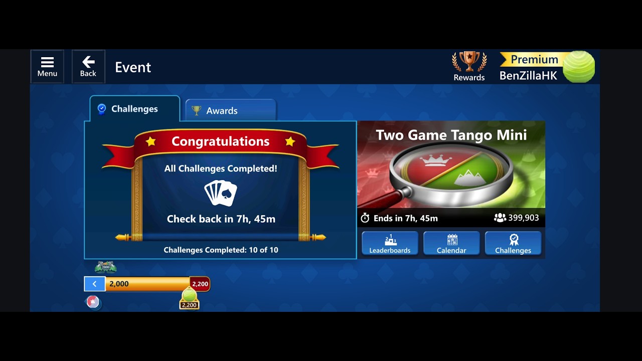 Microsoft Solitaire Collection | Event Challenge: Two Game Tango Mini | 17 December 2024 Solution