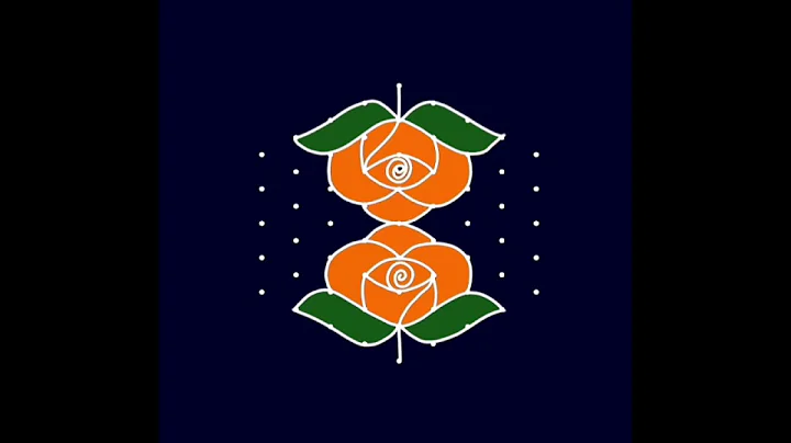 traditional Muggulu designs 9 x 5 // big flower rangoli designs