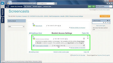 Activity Completion Settings in Moodle