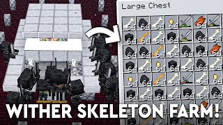 Minecraft Wither Skeleton Farm 1.20.6 - BEST DESIGN - SIMPLE EASY!