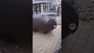 Hippo Chaos In The Grocery Store