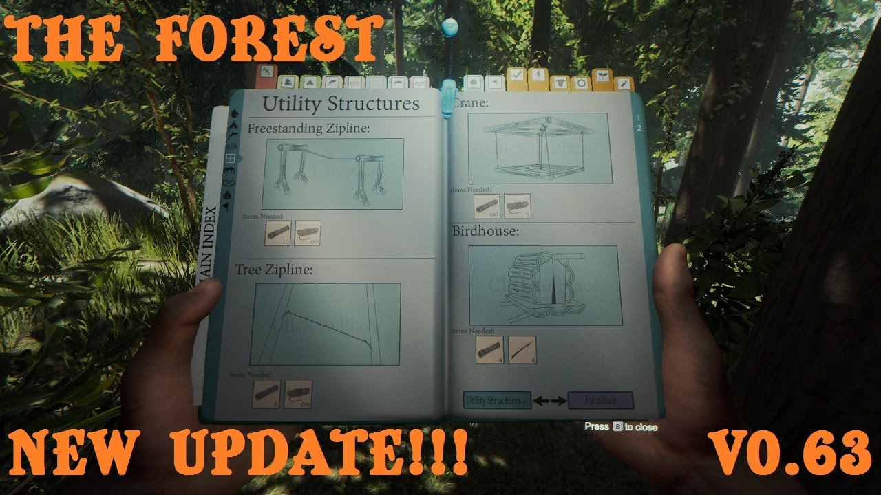 The Forest | New Update V0.63 | Ziplines, Fireplace, Crane and More!