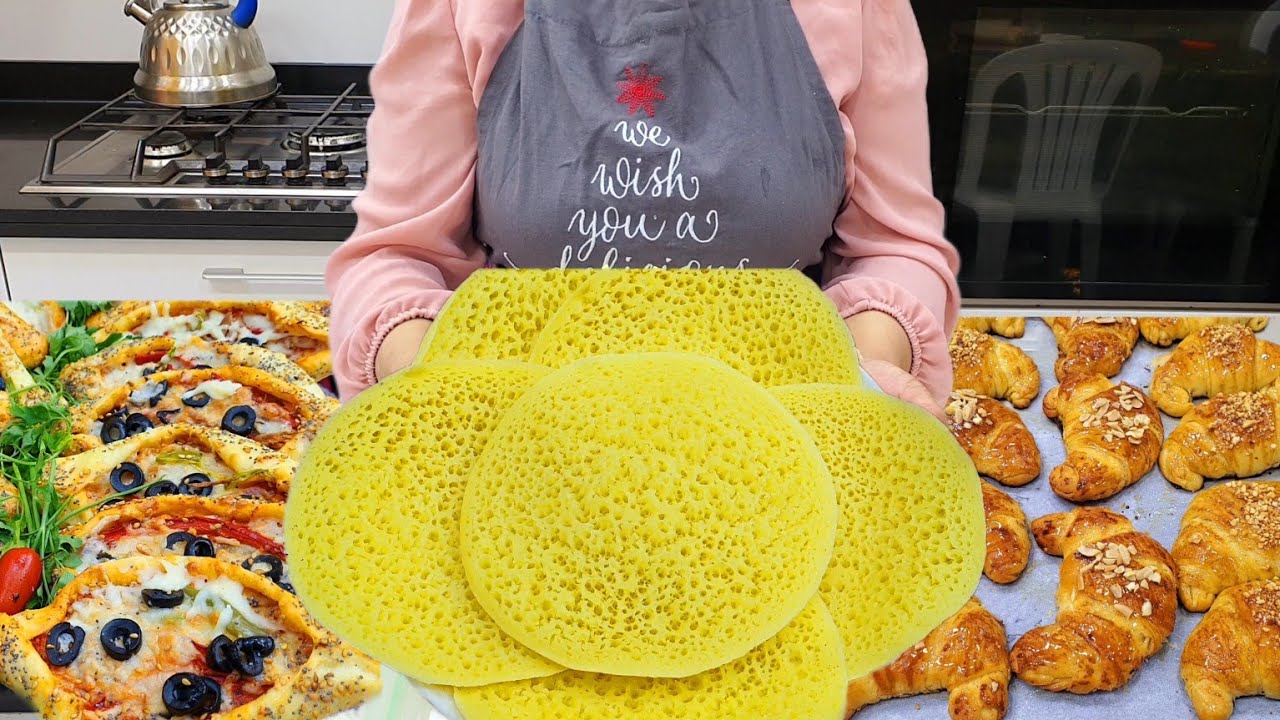 جربيهم بعينيك مغمضين💯😱كرواصة بعجينة سحرية لي داقها غيطلب ليك مقادير مع بغرير ناجح وفطائر تركية وعصير