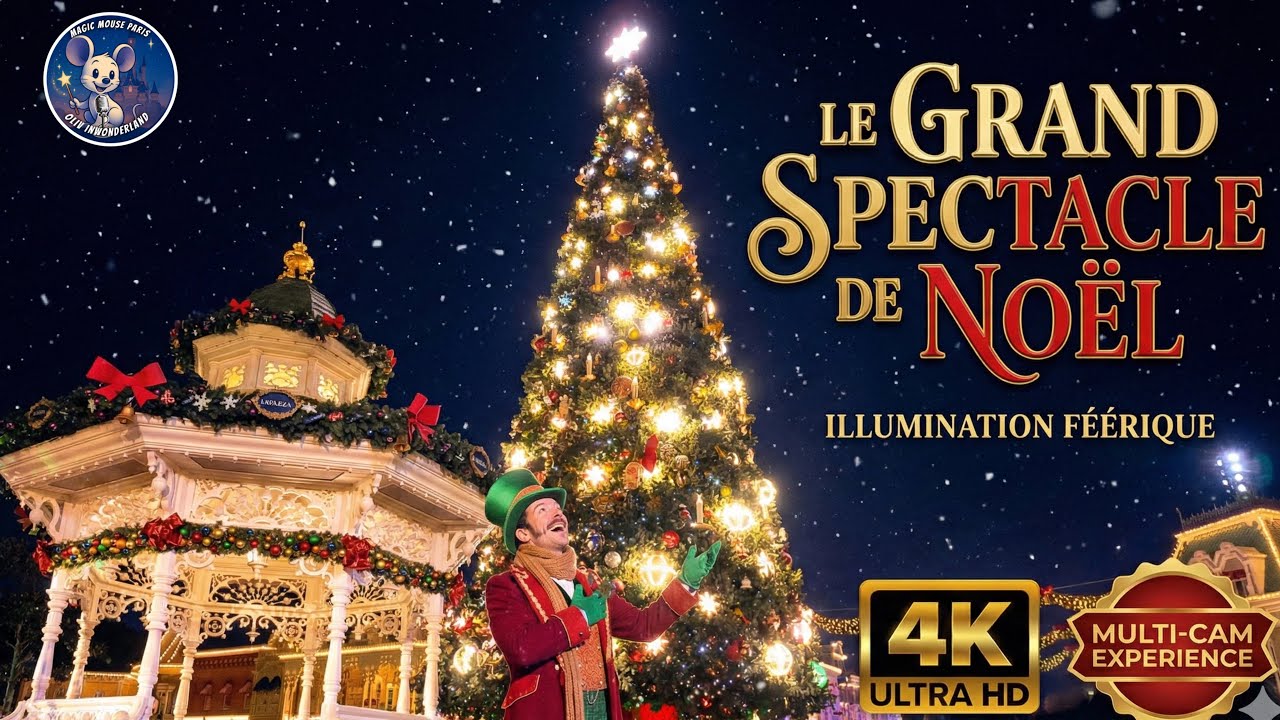 La Magie de l’Illumination du Sapin de Noël : Le Spectacle Complet en 4K !