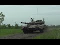 Боевая работа экипажей танков Т-80БВ и бронетранспортёров БТР-82А морской пехоты