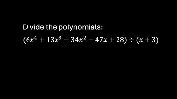 Comparing long division and synthetic division of polynomials