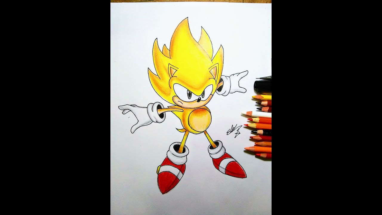 Como dibujar a Sonic The Hedgehog - Super Sonic - thptnganamst.edu.vn