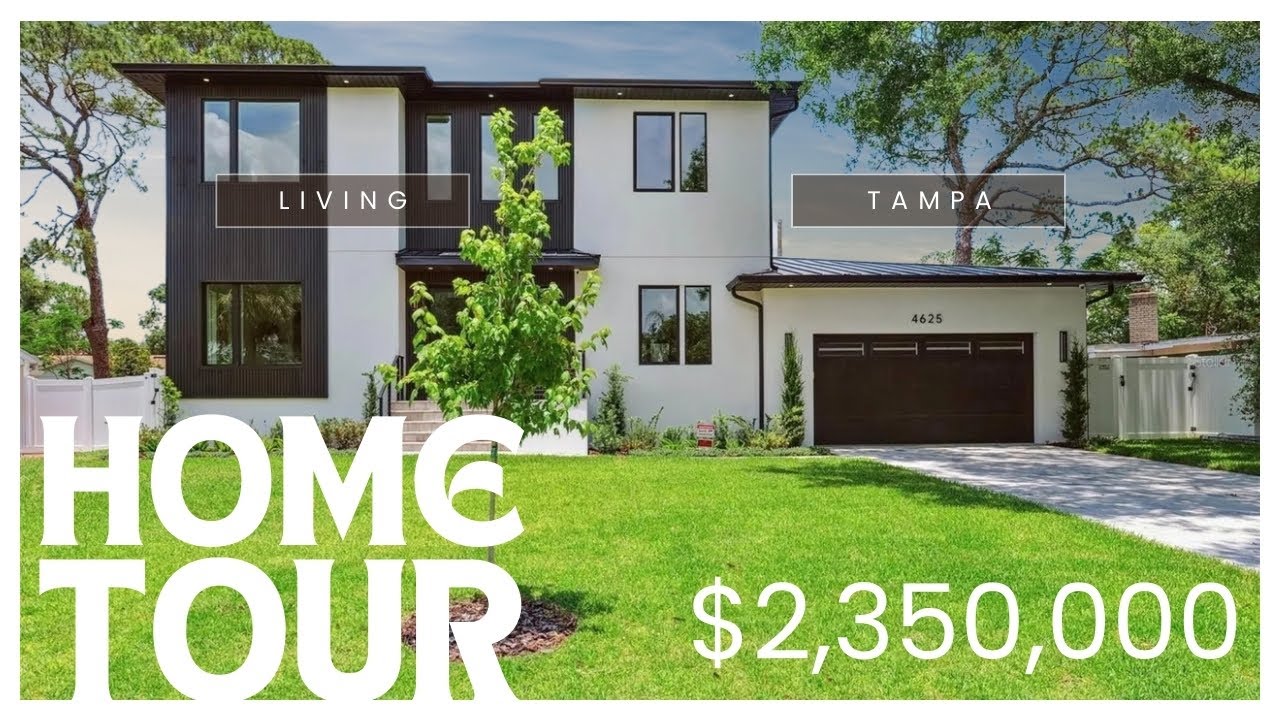 STUNNING MODERN NEW CONSTRUCTION / SOUTH TAMPA! - YouTube
