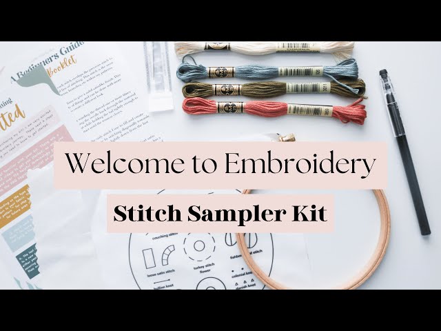 Learn Embroidery Stitch Sampler Beginner Embroidery Kit – Little Stitchy Bee