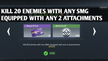 KILL 20 ENEMIES WITH A ANY SMG EQUIPPED WITH 2 ATTACHMENTS CALL OF DUTY MOBILE COD MOB