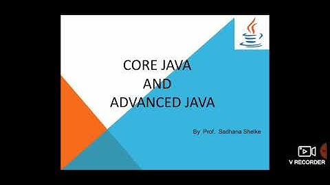 Difference Between Core Java & Advanced Java