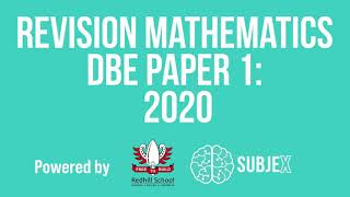 Question 1.1.1 Matric Mathematics 2020 Exam Revision DBE screenshot 2