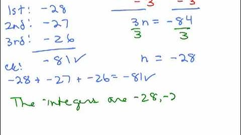 Consecutive Integer Problem - 1