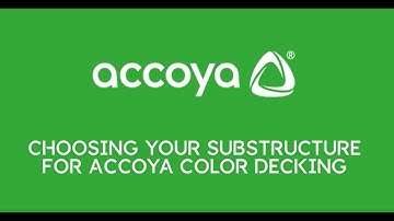 Choosing your  substructure for Accoya Color Decking