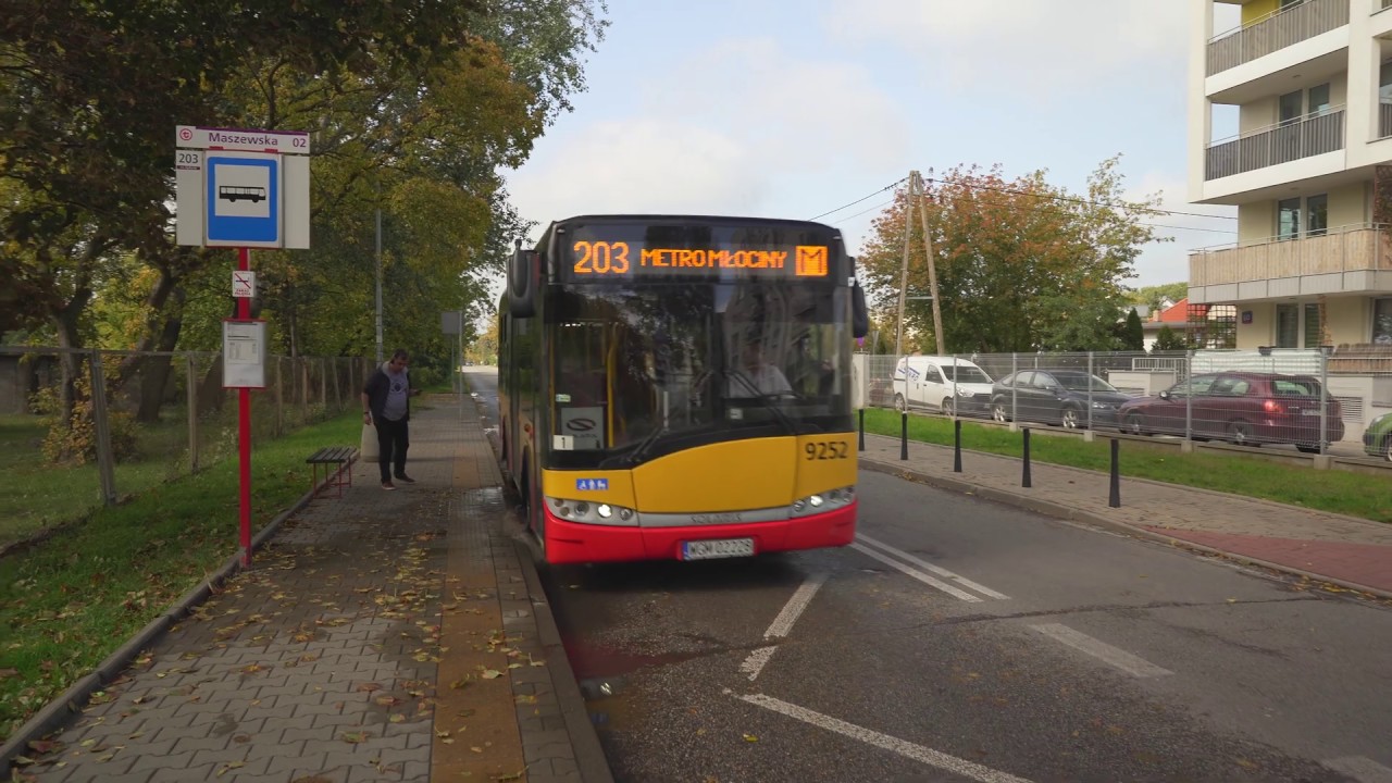 Poland, Warsaw, bus 203 ride from Maszewska to Młociny
