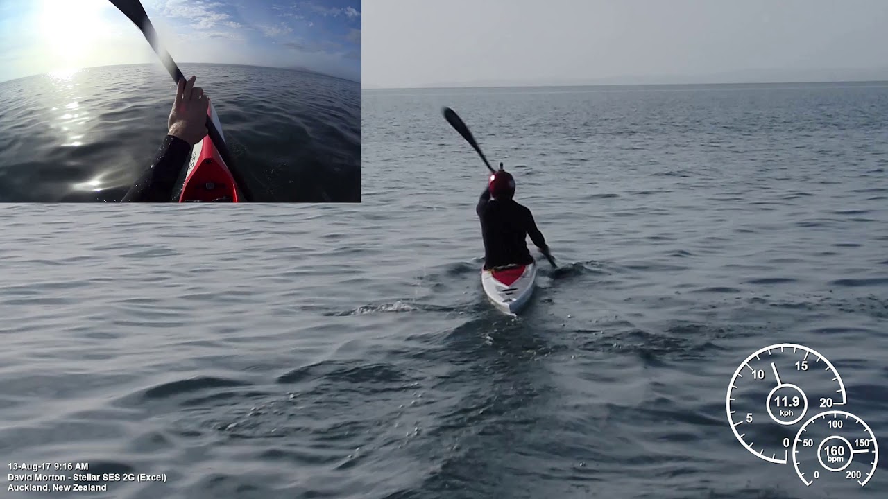 Wing paddling technique slow motion - Rear View 1