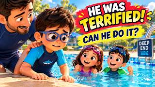 He Was Terrified of the Deep End... Until Today 🏊 Kids Story About Courage