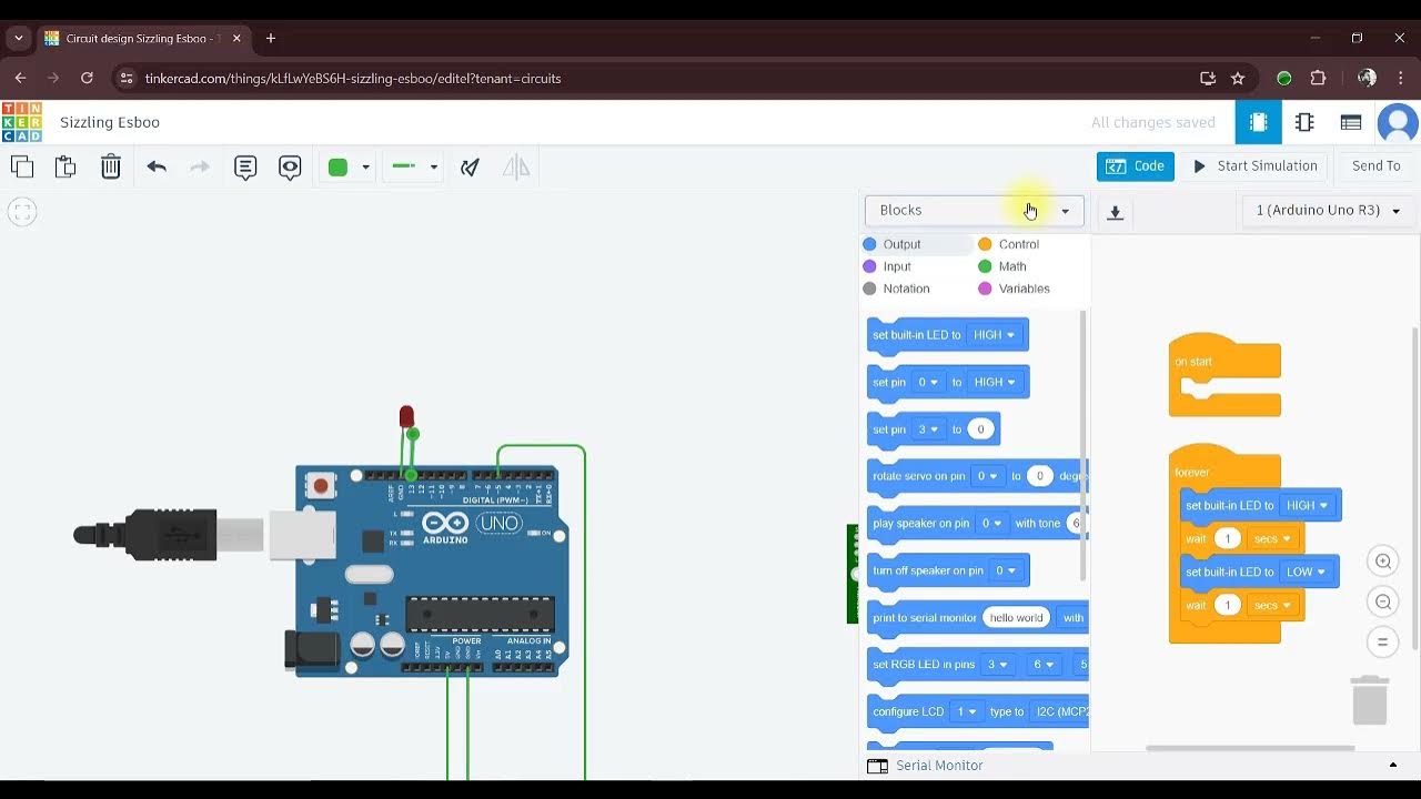 Arduino UNO Project: Motion Detector (tinkercad tutorial). - YouTube
